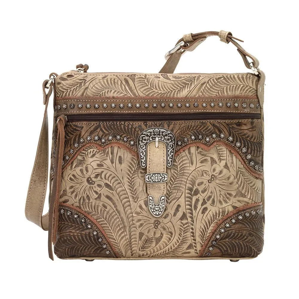 American West Saddle Ridge Zip Top Shoulder Bag
