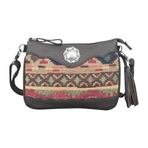 American West Santa Fe Woven Tapestry Multi-Compartment Crossbody