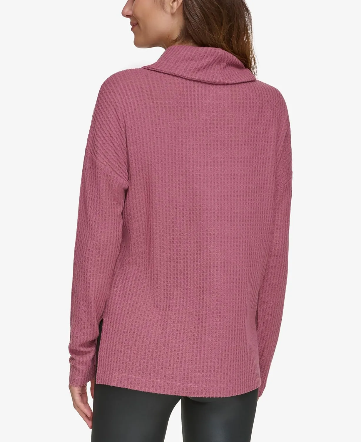 Andrew Marc Women's Long Sleeve Cozy Knit Cowl Neck Top