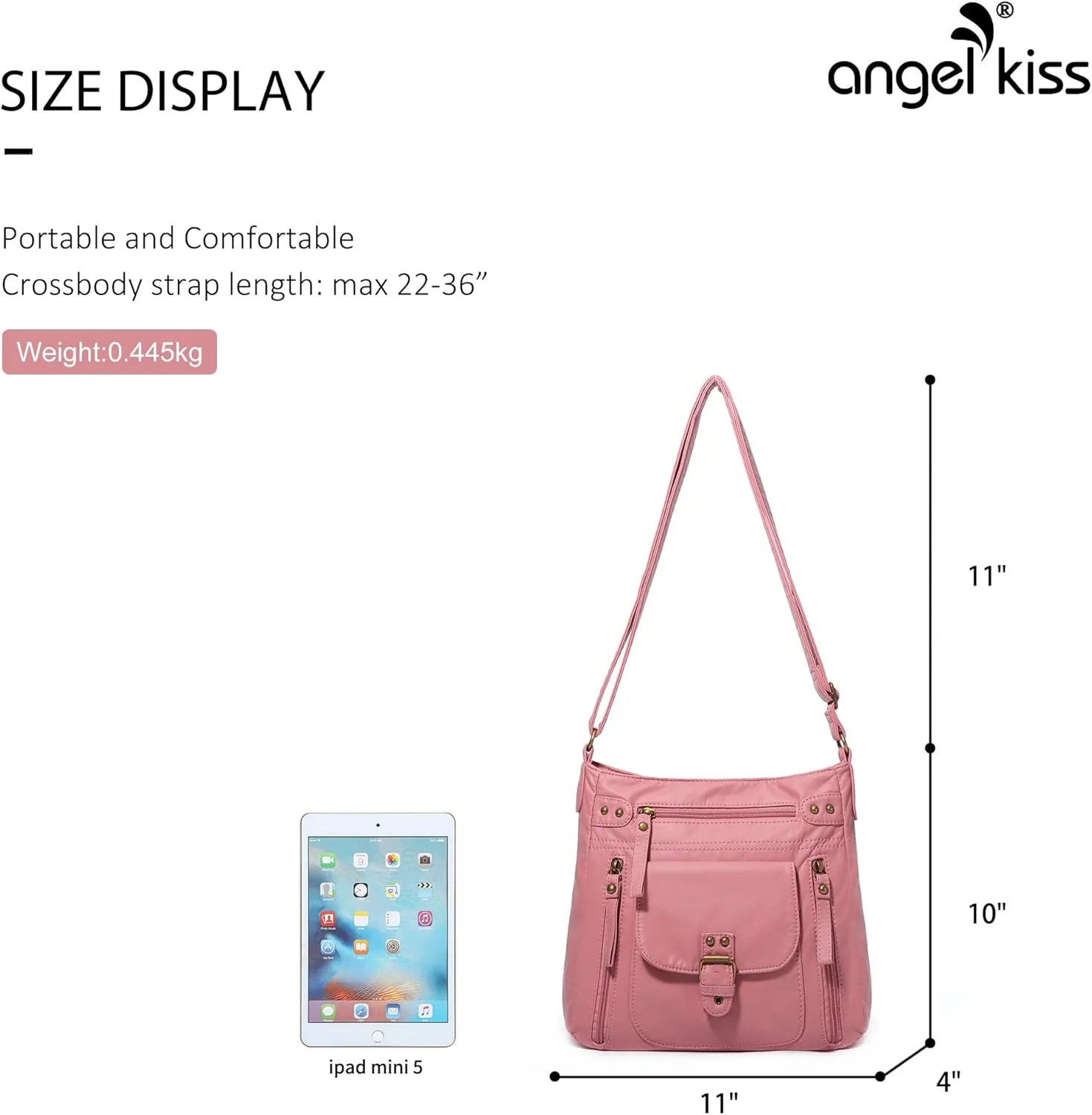 Angel Kiss Crossbody Bags Shoulder Bags and Handbags for Women Multi Pocket Daily Soft Hobo Purses Medium Size