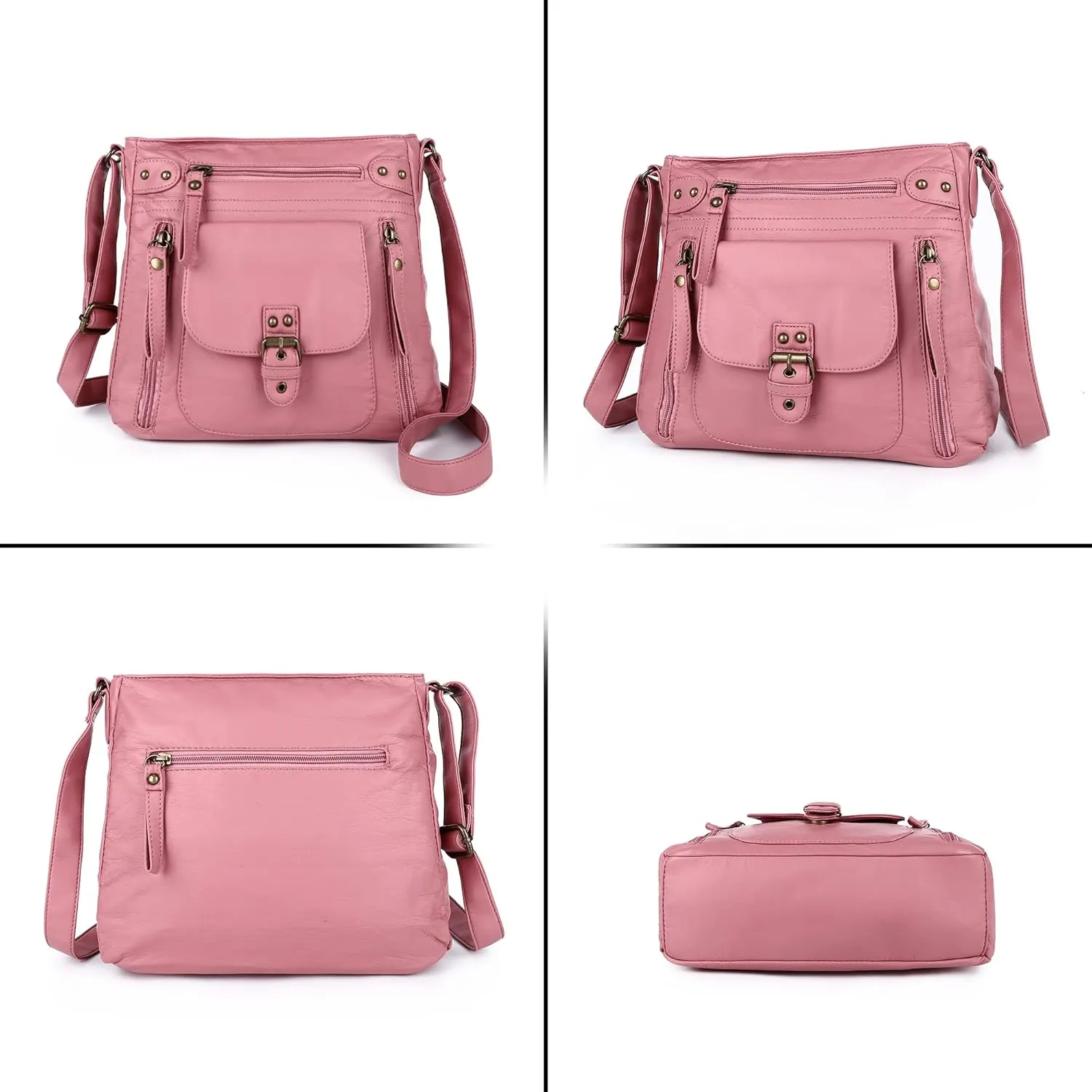 Angel Kiss Crossbody Bags Shoulder Bags and Handbags for Women Multi Pocket Daily Soft Hobo Purses Medium Size