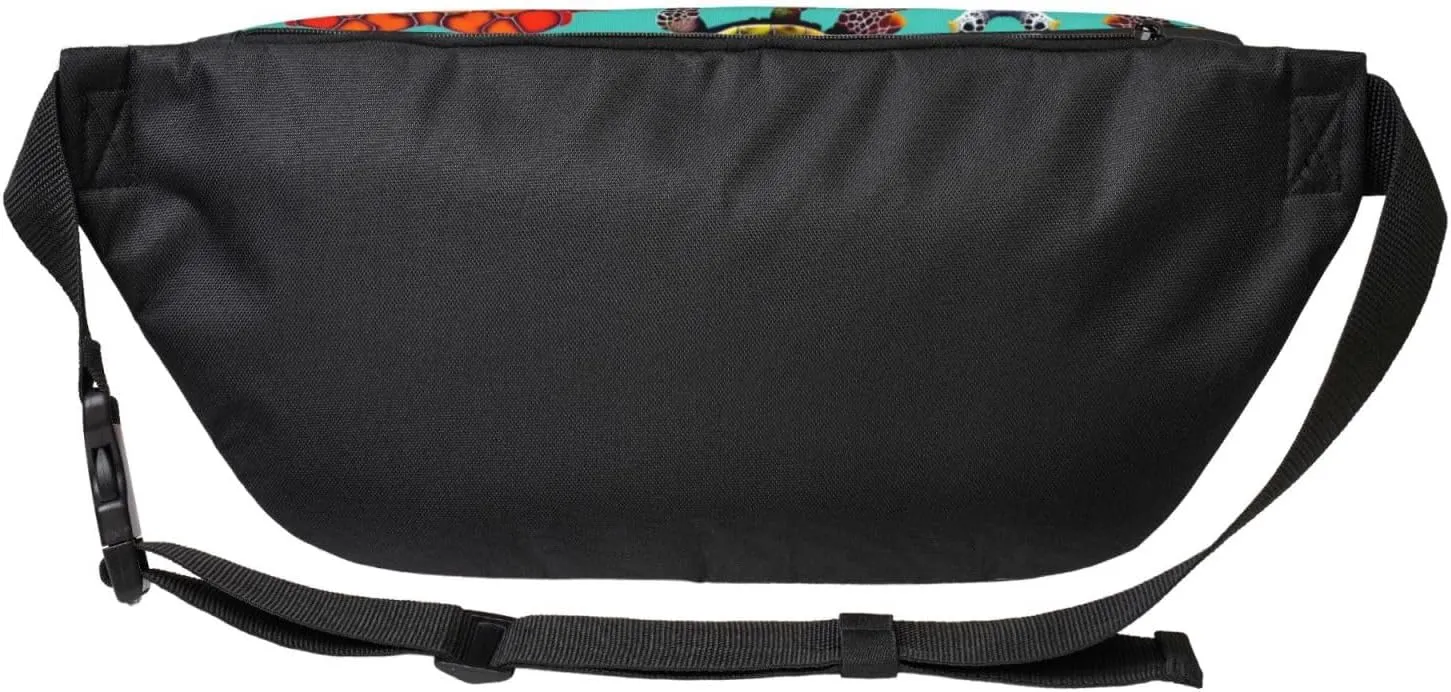 Animals Sea Turtles Fanny Pack Crossbody Sling Bag â€“ Zipper Pockets for Travel, Hiking, Cycling, Workouts, and Everyday Use