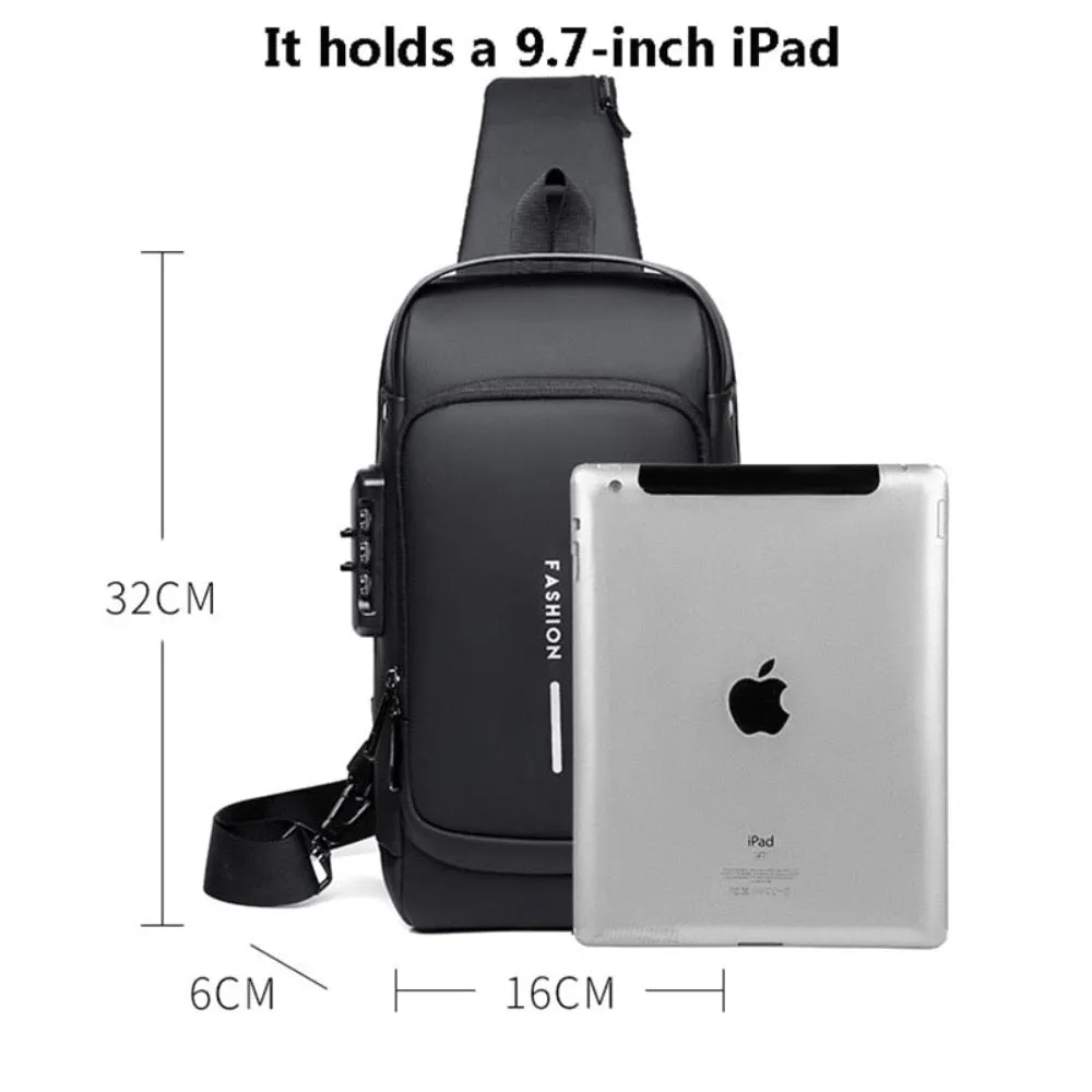 Antitheft Locking Crossbody Shoulder Bag