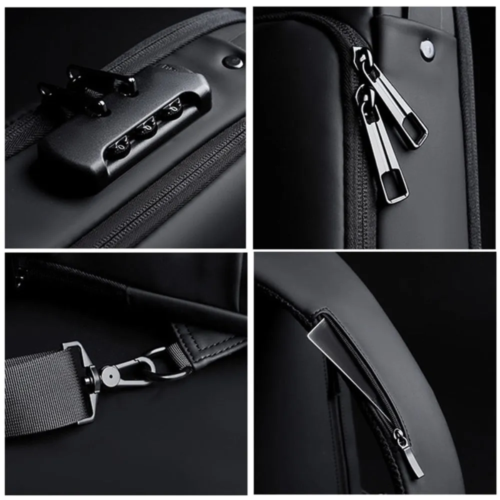 Antitheft Locking Crossbody Shoulder Bag