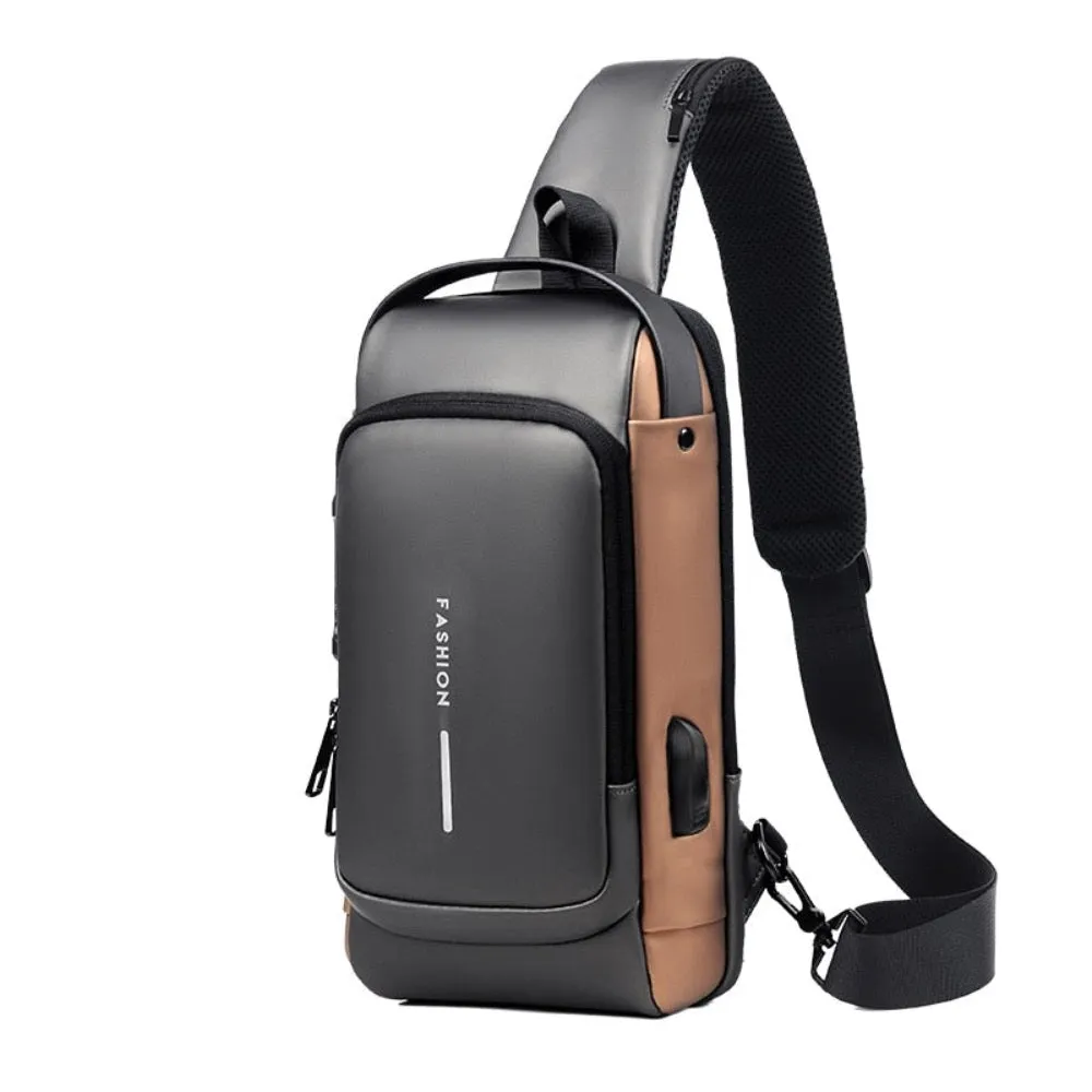 Antitheft Locking Crossbody Shoulder Bag