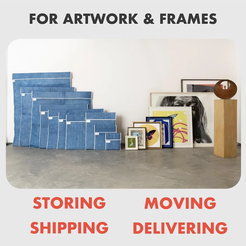 Art Bags (AP03-28" x 36 1/2") - Strong • Shock-Absorbent • Reusable • Non-Toxic • Waterproof • Acid-Free Lining - Long-Term Art Storage   Shipping   Protection Solution (Colour May Vary)