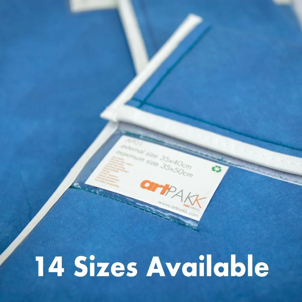 Art Bags (AP03-28" x 36 1/2") - Strong • Shock-Absorbent • Reusable • Non-Toxic • Waterproof • Acid-Free Lining - Long-Term Art Storage   Shipping   Protection Solution (Colour May Vary)