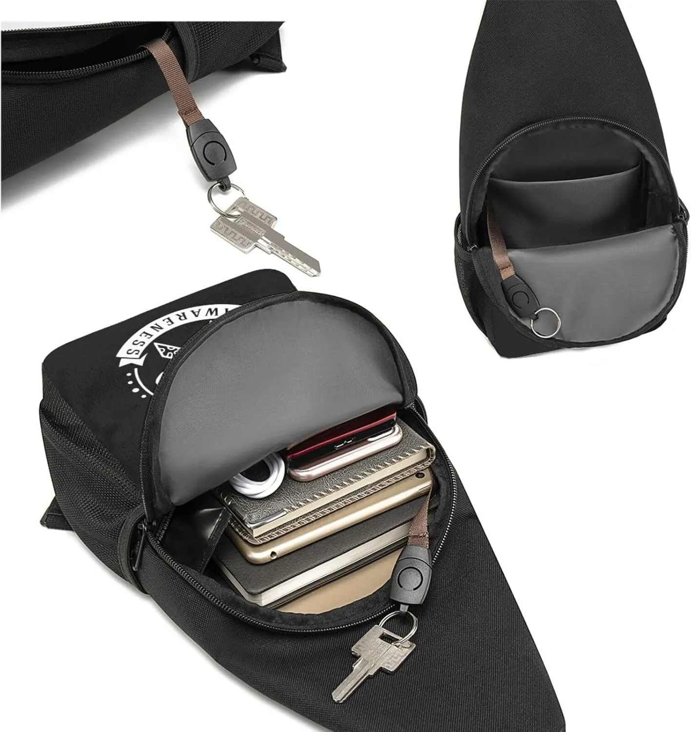 Autism Awareness Sling Bag Crossbody Backpack Shoulder Casual Daypack Bags for Men Women