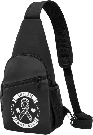 Autism Awareness Sling Bag Crossbody Backpack Shoulder Casual Daypack Bags for Men Women