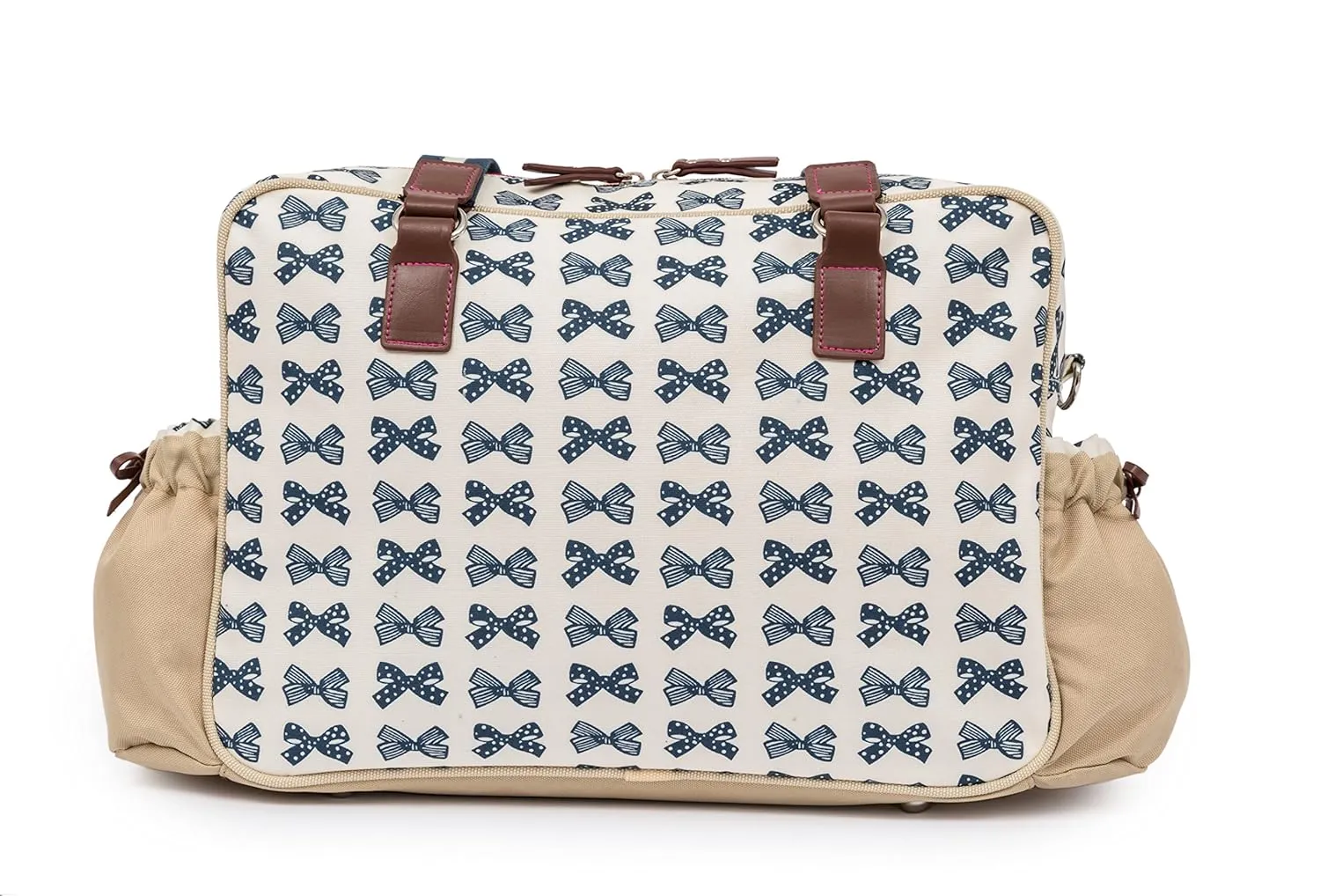 Baby Diaper Bag, Yummy Mummy (Navy Bows)