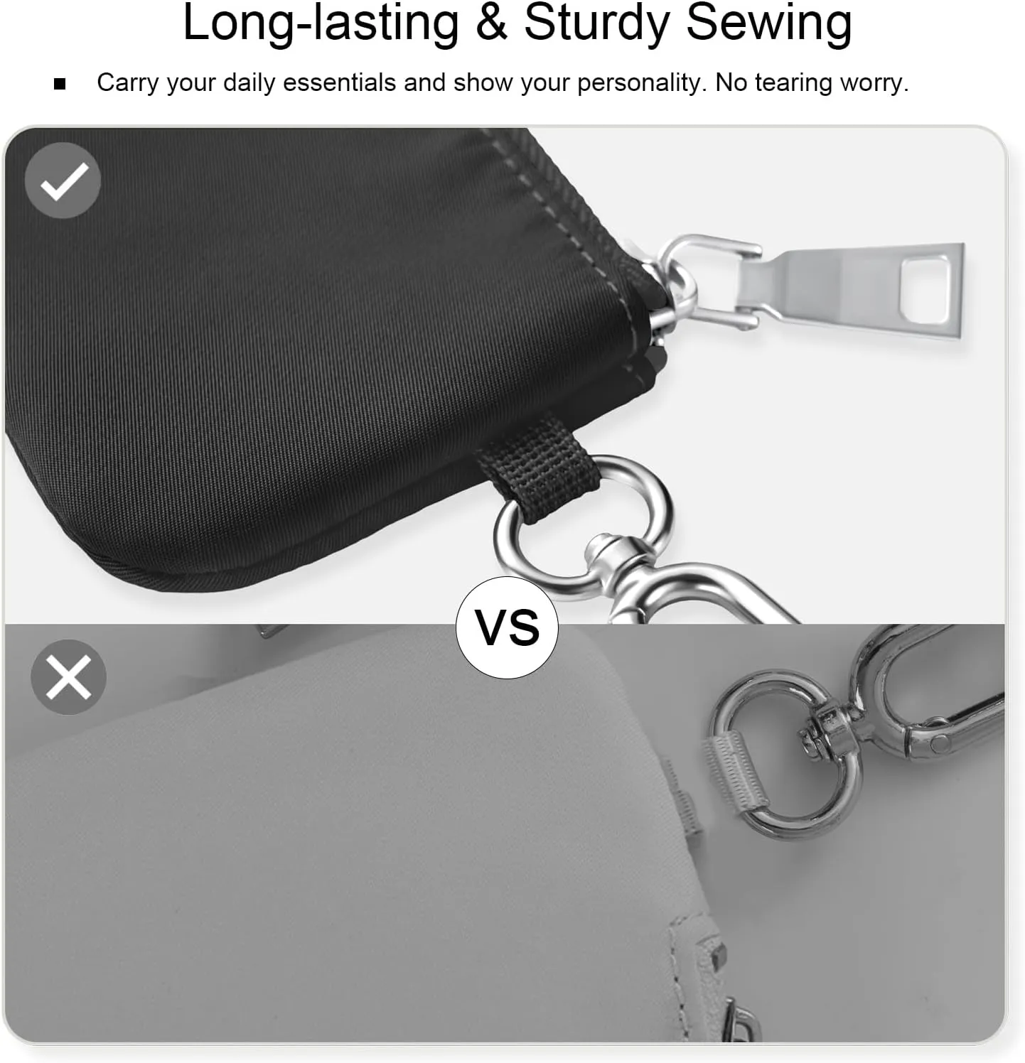 Babysun Mini Zip Around Dual Pouch Wristlet With 2 Straps Wristlet Keychain Wallet for Women Coin Purse Small Cute for Teen Girl