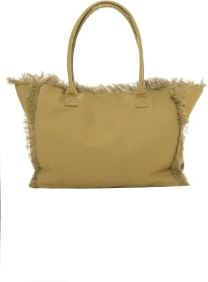 Back From Bali Womens 100% Cotton Canvas Large Tote Bag with Front & Inside Pockets Everyday Handbag