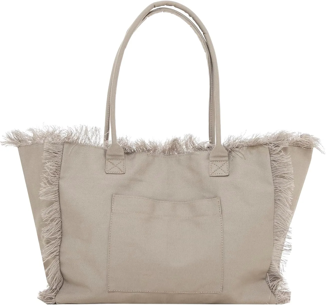 Back From Bali Womens 100% Cotton Canvas Large Tote Bag with Front & Inside Pockets Everyday Handbag