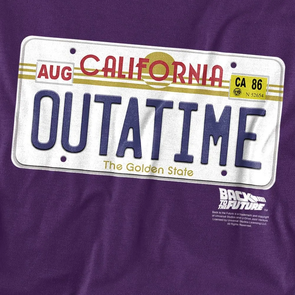 Back to The Future Outatime Plate Unisex Adult T Shirt