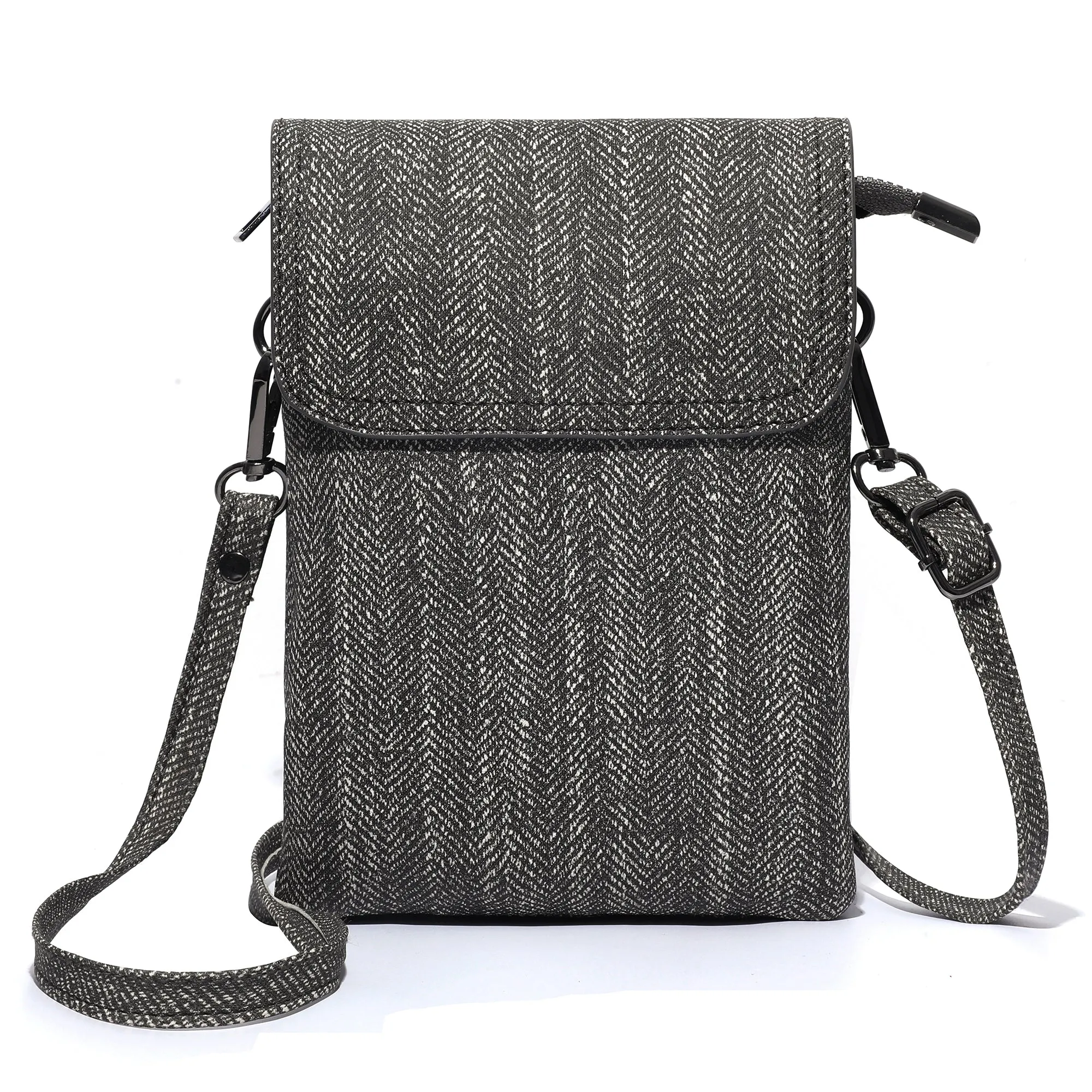 Badiya Leather Small Crossbody Bags For Women Designer Cell Phone Bag Wallet Purses With Adjustable Strap MGB09873-1