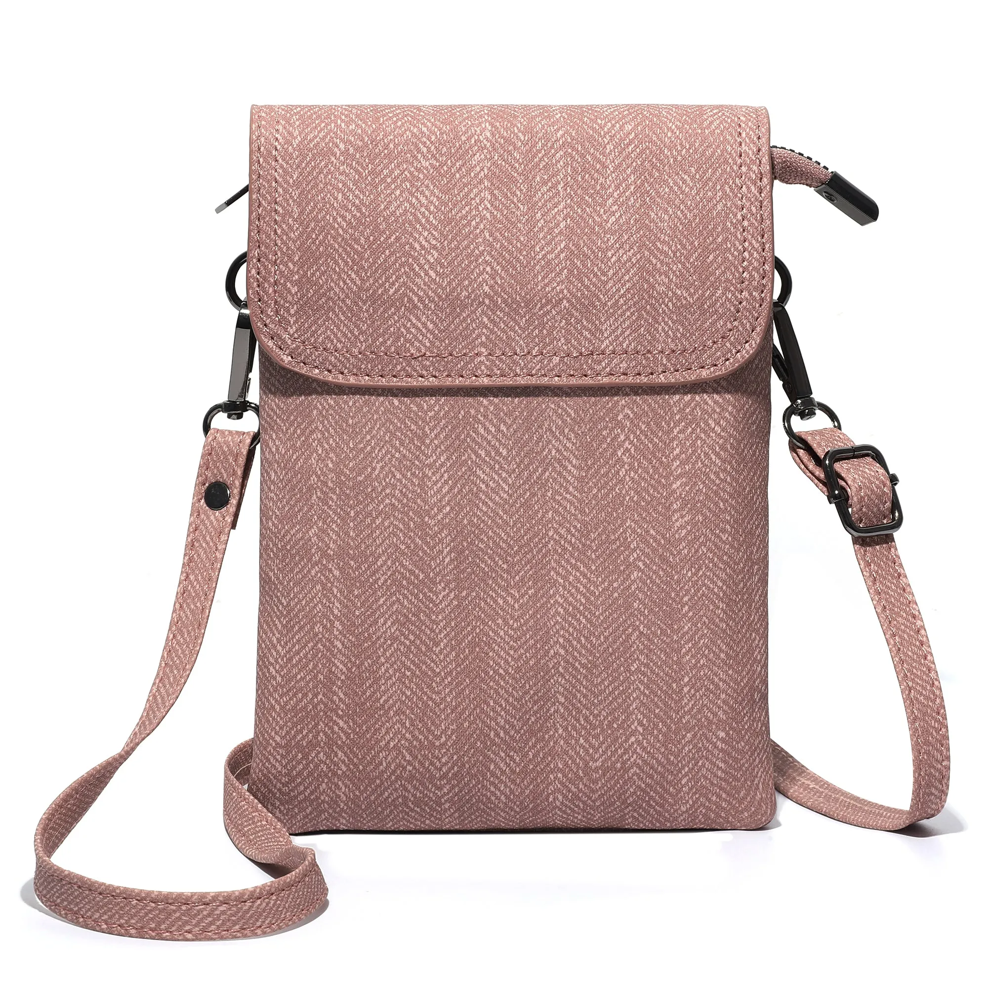 Badiya Leather Small Crossbody Bags For Women Designer Cell Phone Bag Wallet Purses With Adjustable Strap MGB09873-1