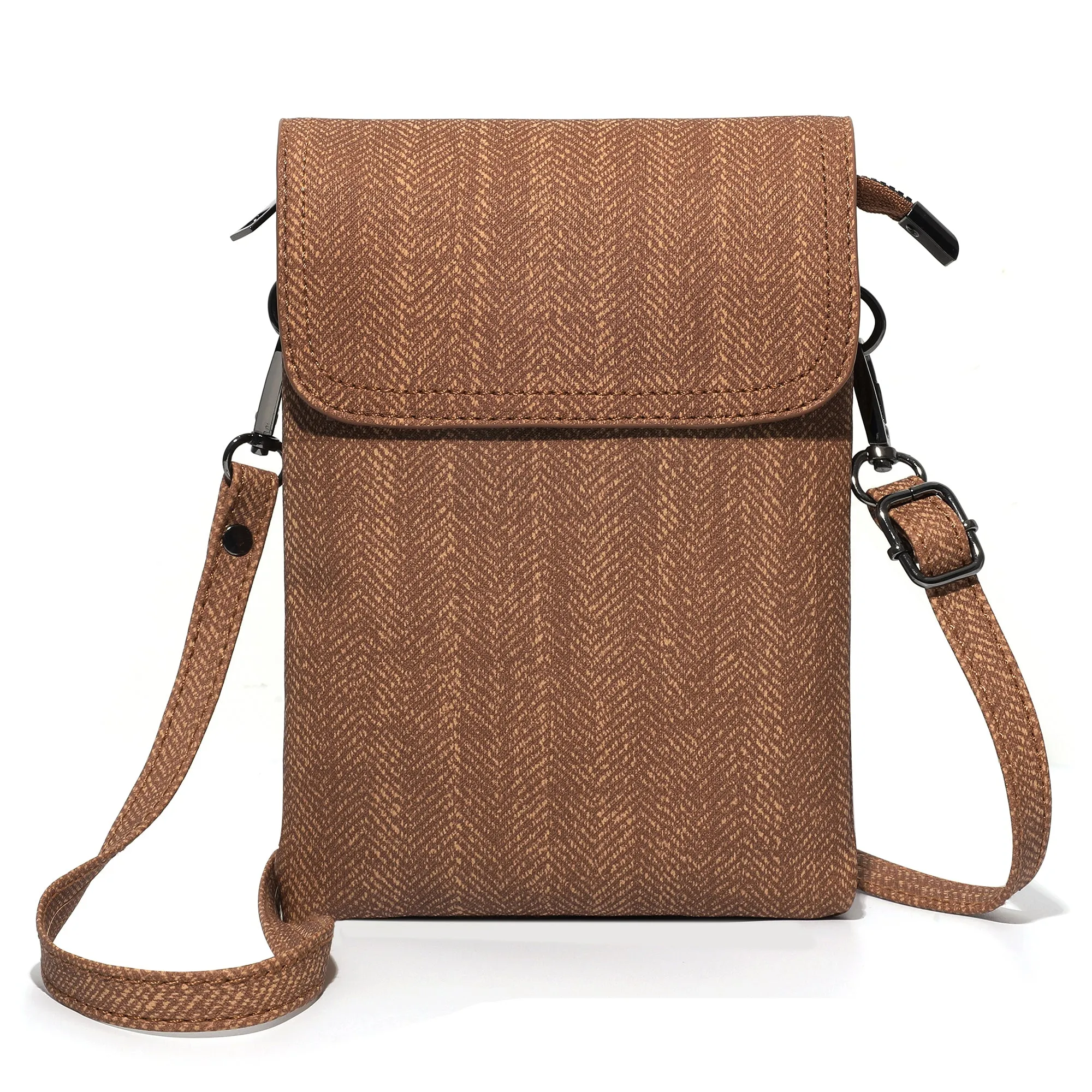 Badiya Leather Small Crossbody Bags For Women Designer Cell Phone Bag Wallet Purses With Adjustable Strap MGB09873-1