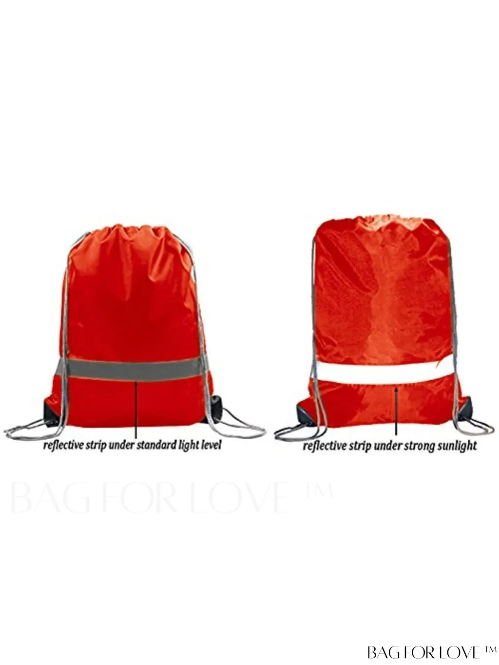 BagForLove - BeeGreen 20-Pack Reflective Drawstring Bags for Gym, Sports, and Travel - Unisex Design