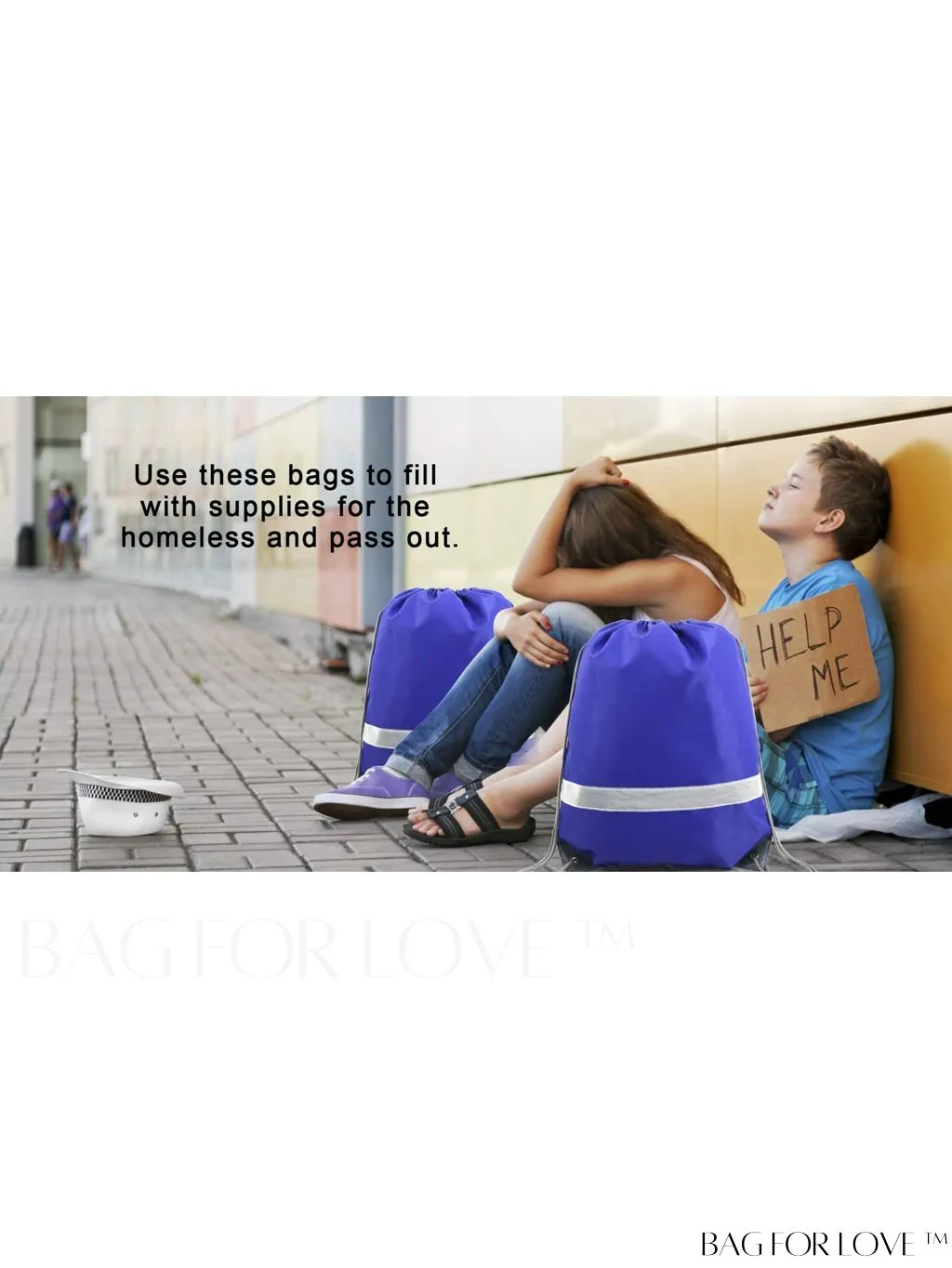 BagForLove - BeeGreen Large Drawstring Backpack, 20-Pack, Reflective Strip, Ideal for Gym, Sports, and Travel