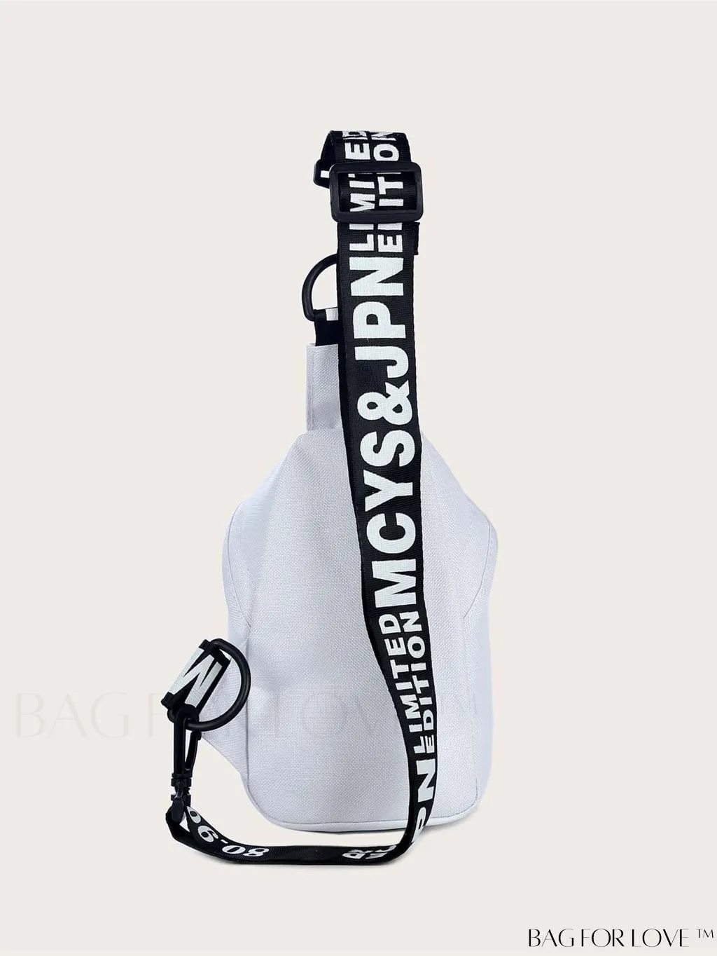 BagForLove - Compact Letter Graphic Sling Bag with Drawstring Closure
