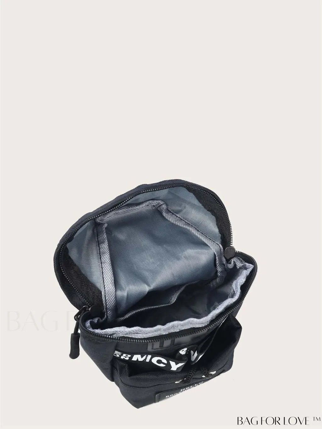 BagForLove - Compact Letter Graphic Sling Bag with Drawstring Closure
