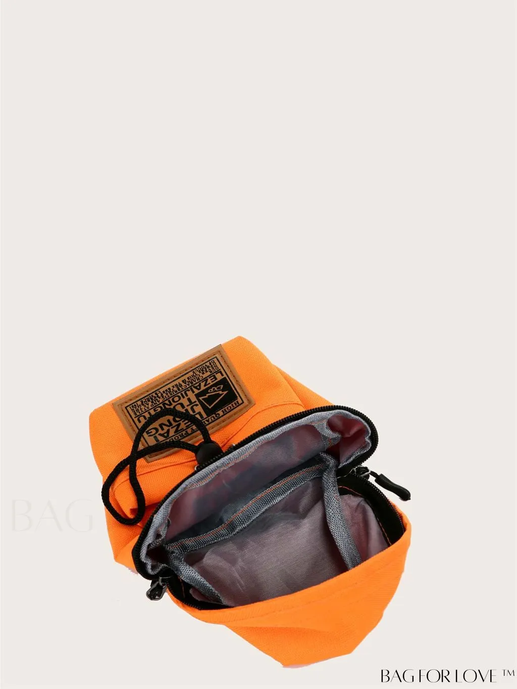 BagForLove - Compact Letter Graphic Sling Bag with Drawstring Closure