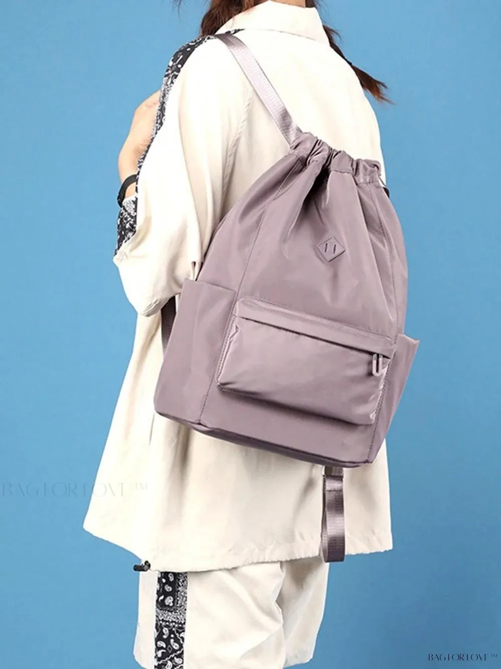 BagForLove - Lightweight Gym Bag with Cinching Closure and Storage Compartment