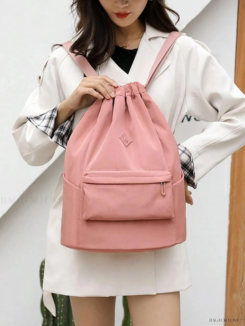 BagForLove - Lightweight Gym Bag with Cinching Closure and Storage Compartment