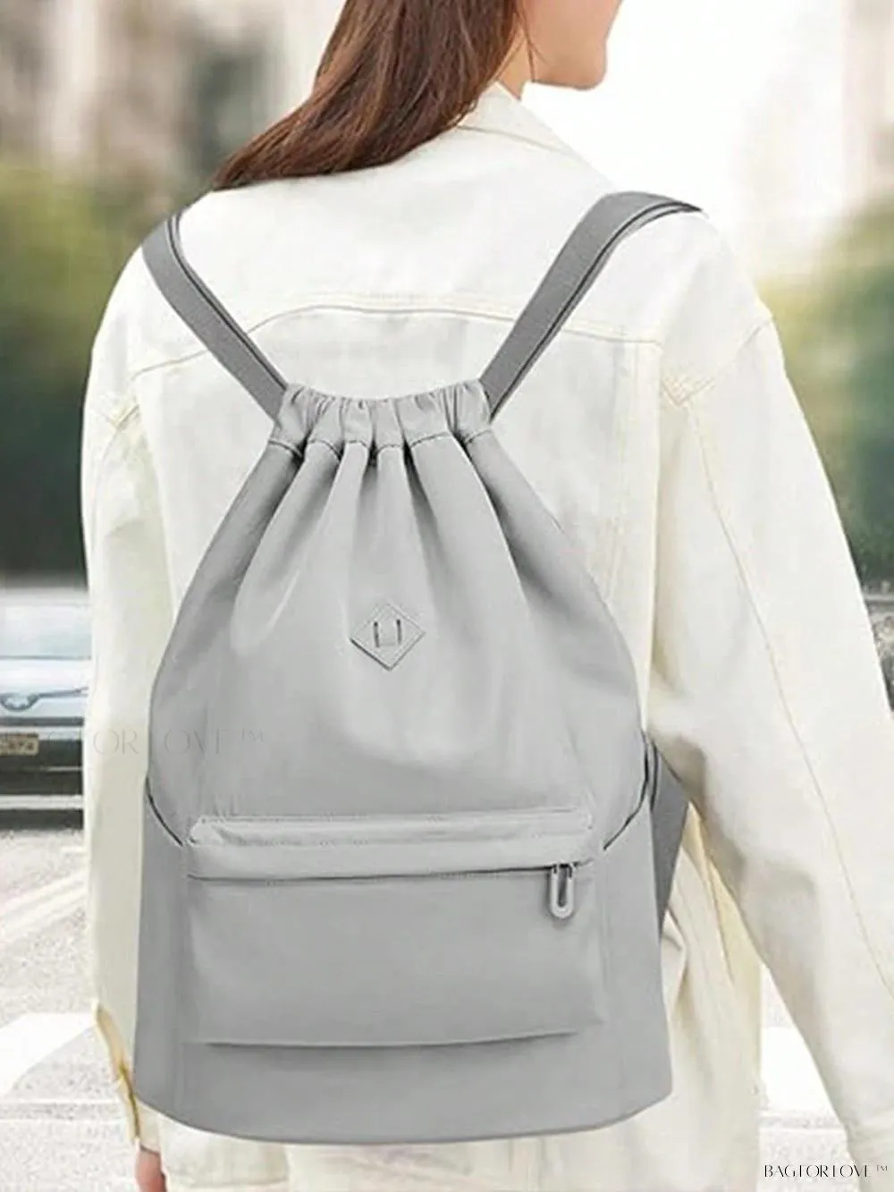 BagForLove - Lightweight Gym Bag with Cinching Closure and Storage Compartment
