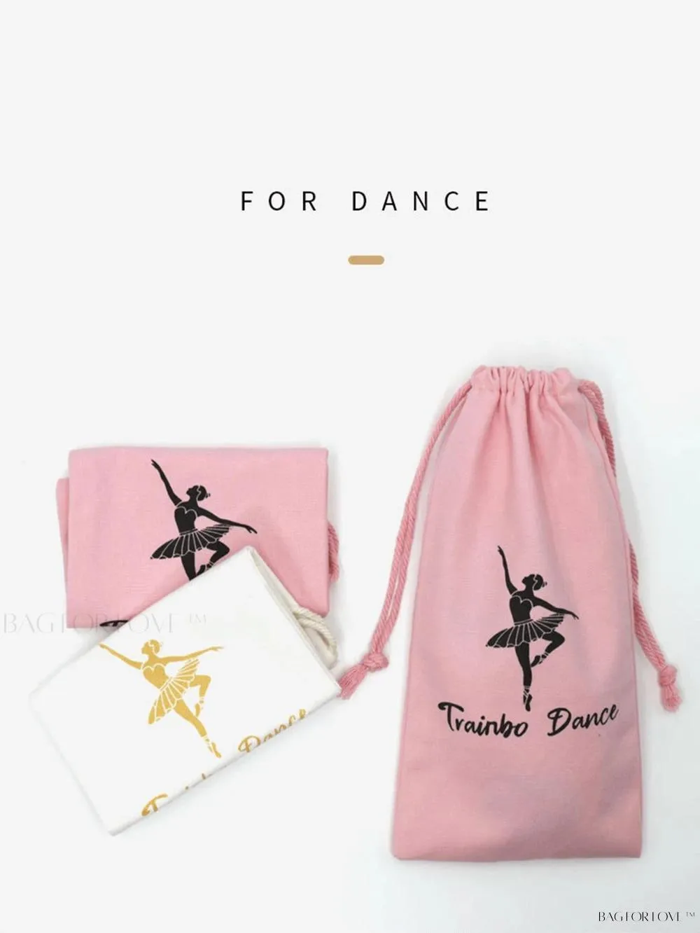 BagForLove - Medium Dance Shoe Pouch with Drawstring for Women