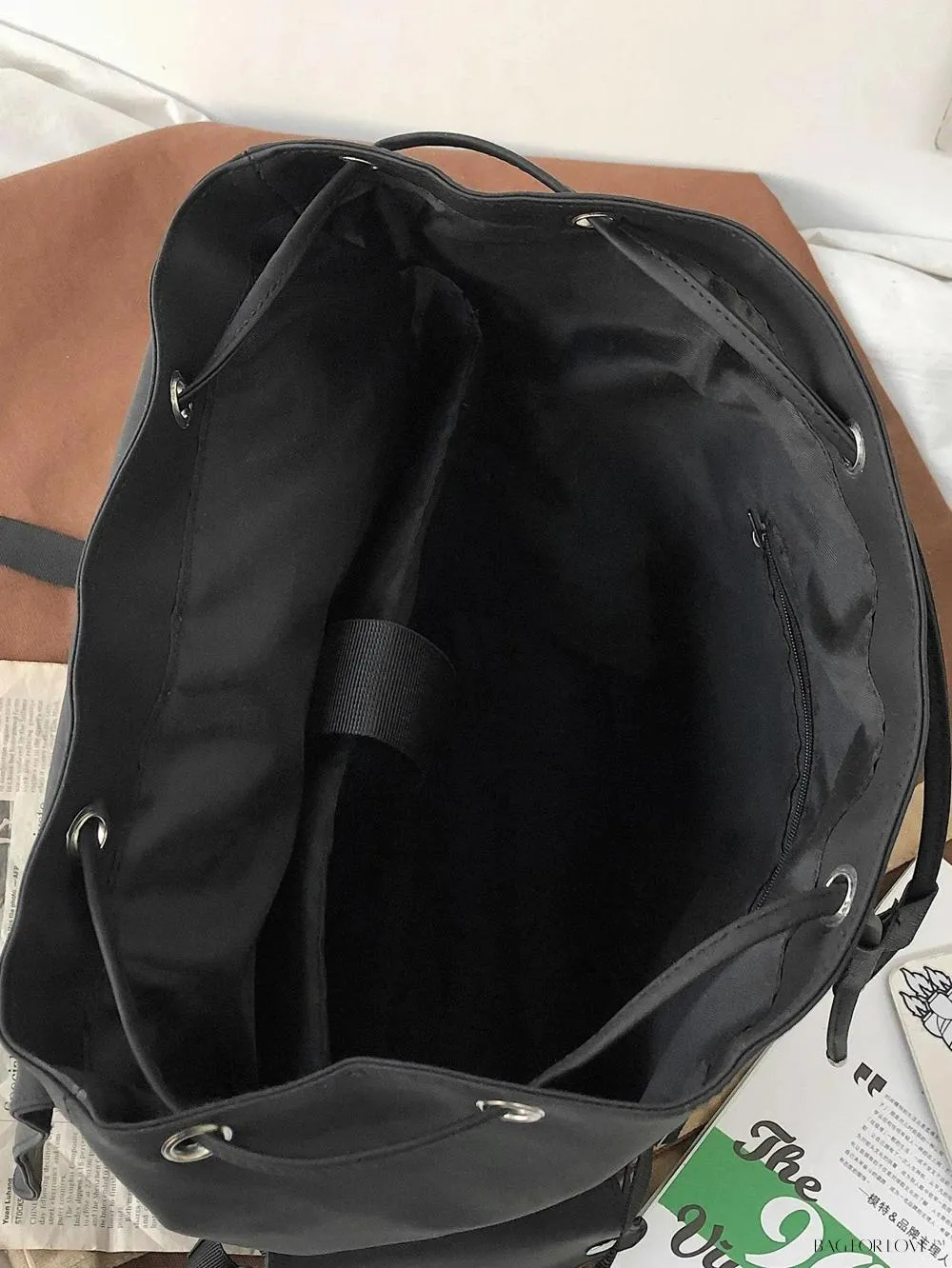 BagForLove - Minimalist Casual School Backpack with Laptop Bag and Roll Top