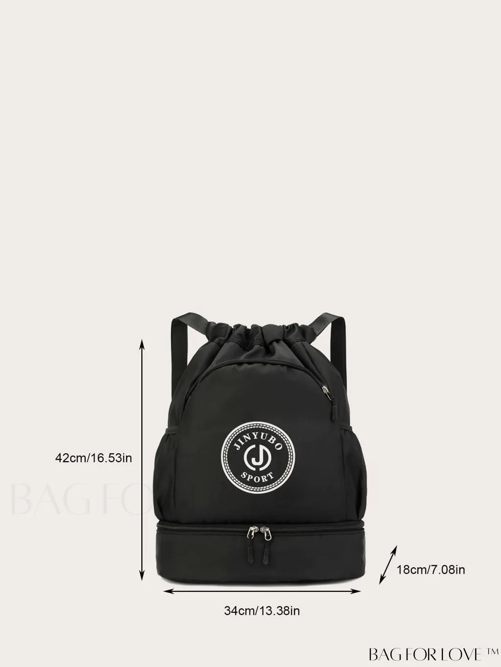 BagForLove - Multifunctional Drawstring Backpack with Shoe Compartment - Lightweight Design for Daily Commute, Sports, and Travel