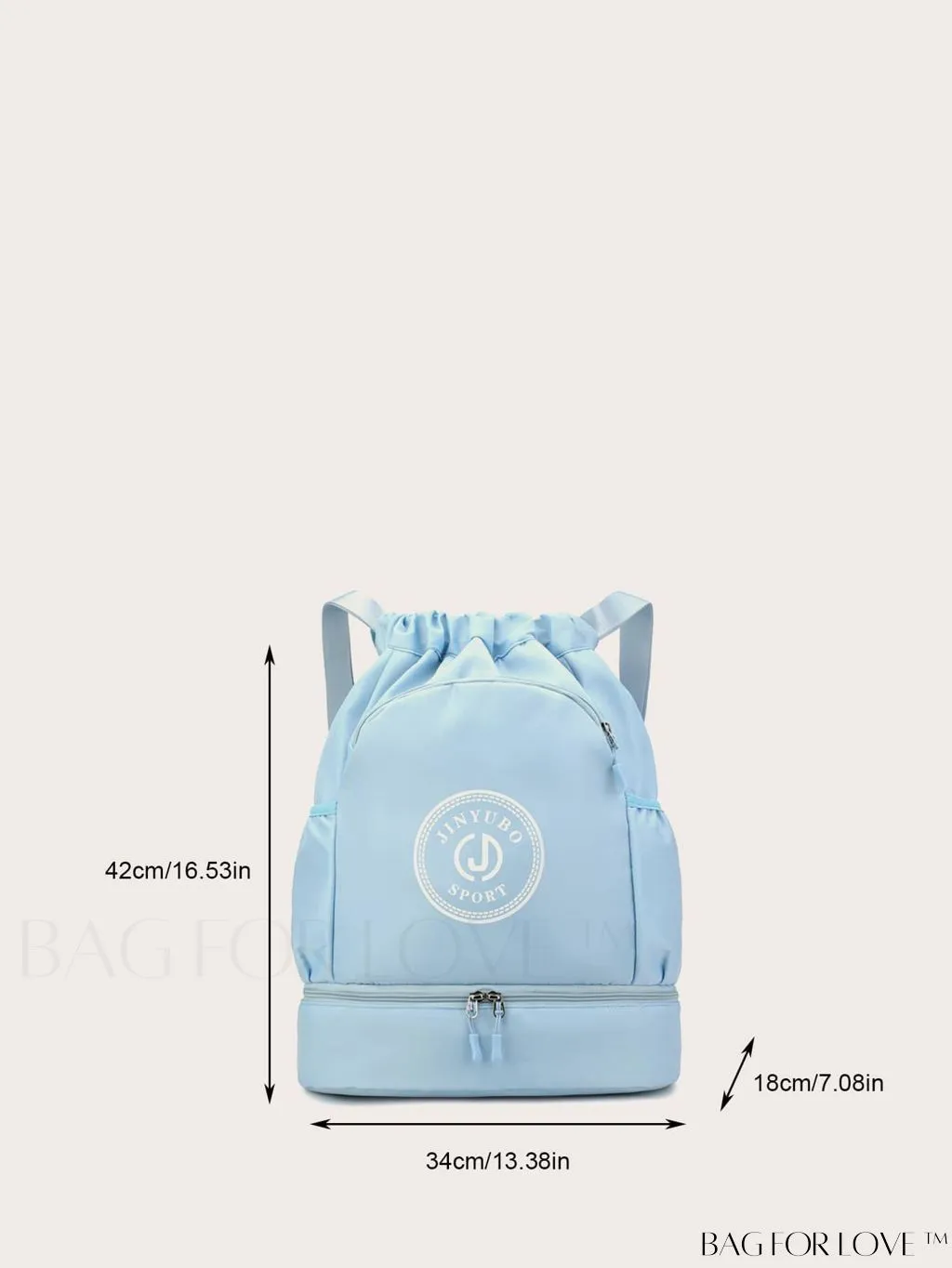 BagForLove - Multifunctional Drawstring Backpack with Shoe Compartment - Lightweight Design for Daily Commute, Sports, and Travel