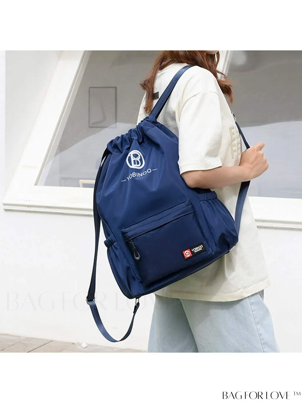 BagForLove - Multifunctional Unisex Sports Bag: Large Drawstring Backpack for Cycling, Basketball, Travel, and Yoga.