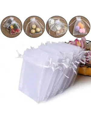 BagForLove - Organza Gauze Gift Pouches with Drawstrings for Ladies