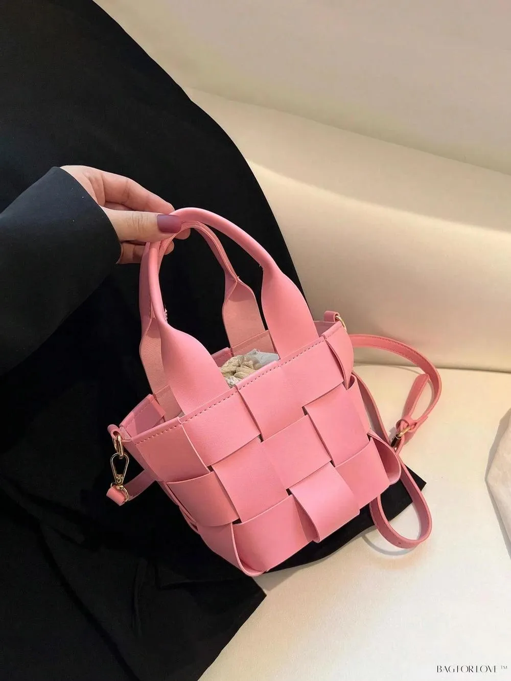 BagForLove - Portable PU Leather Tote with Adjustable Strap for Ladies