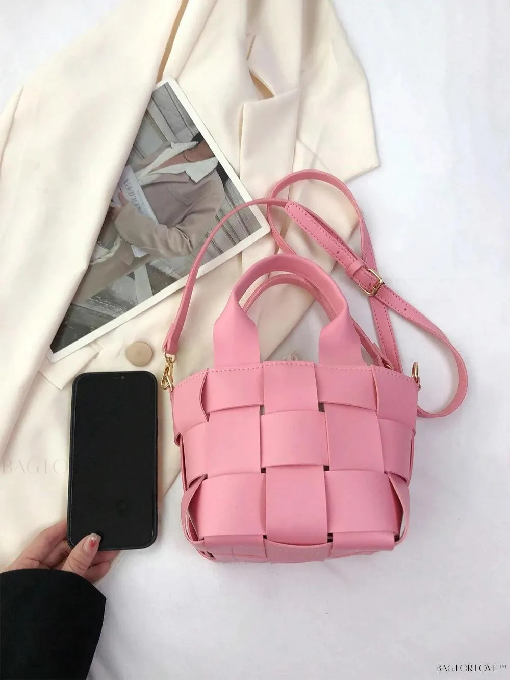 BagForLove - Portable PU Leather Tote with Adjustable Strap for Ladies