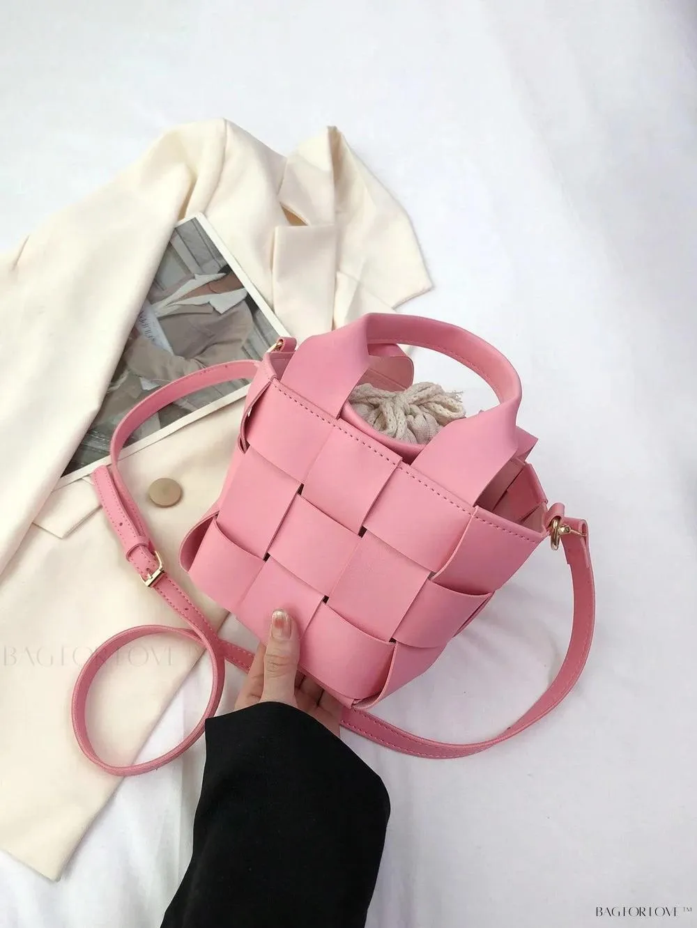 BagForLove - Portable PU Leather Tote with Adjustable Strap for Ladies
