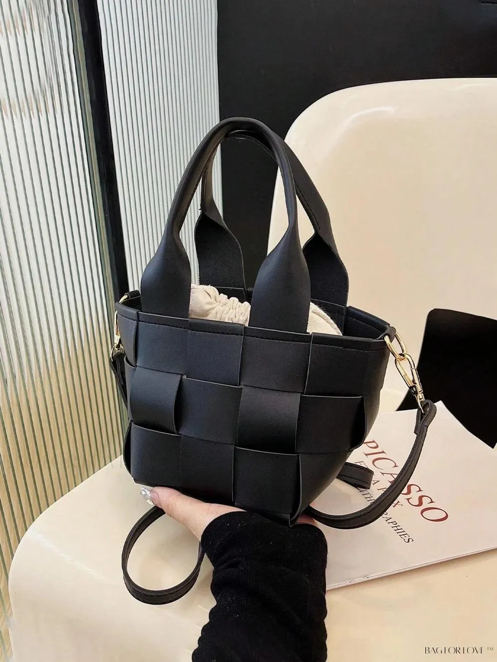 BagForLove - Portable PU Leather Tote with Adjustable Strap for Ladies