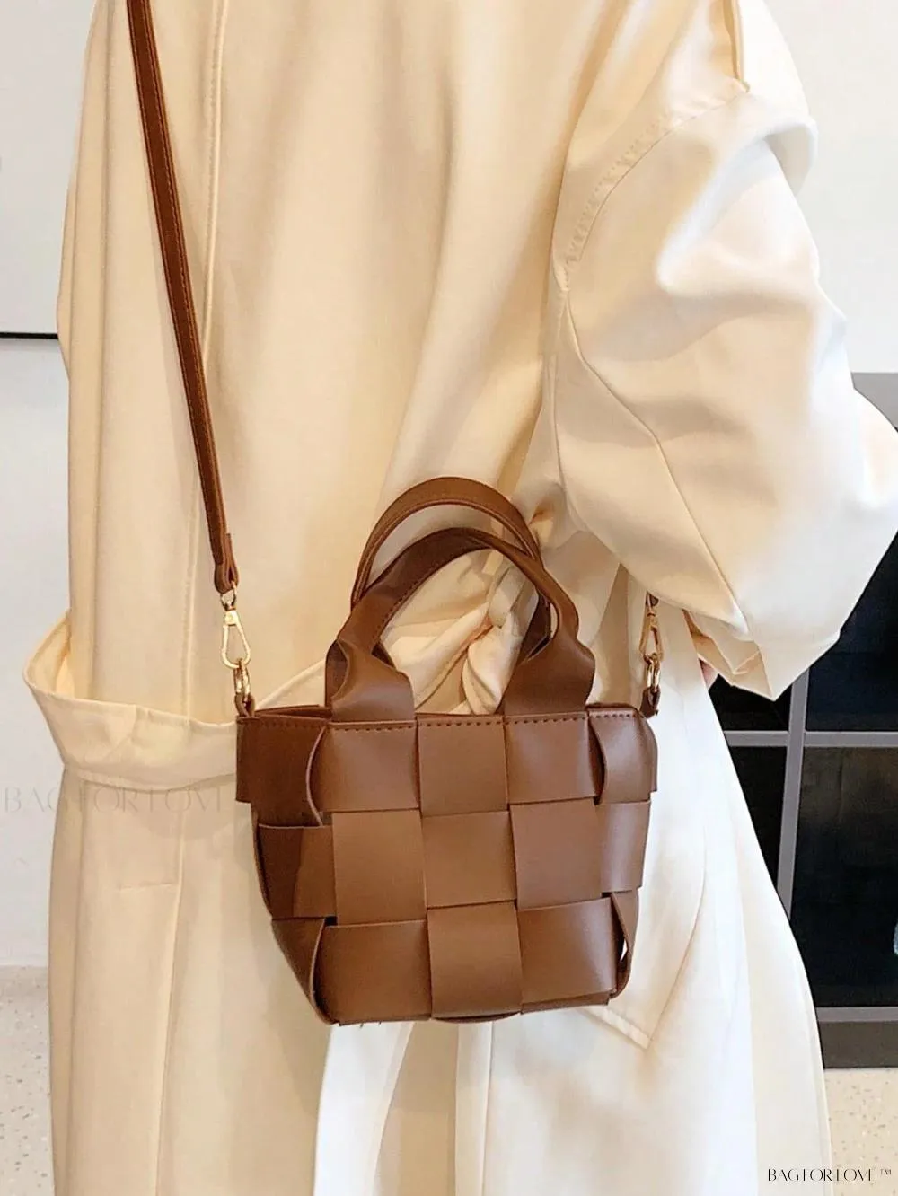 BagForLove - Portable PU Leather Tote with Adjustable Strap for Ladies