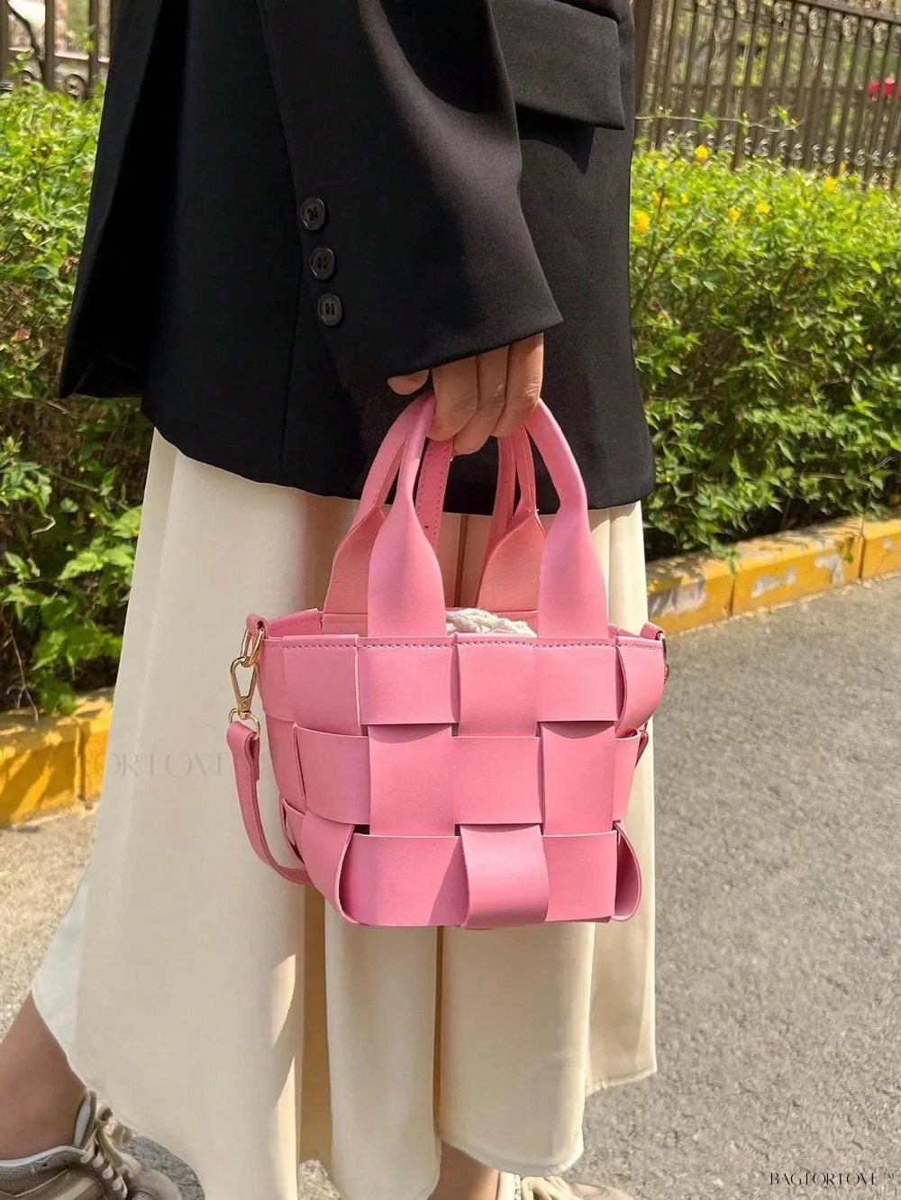 BagForLove - Portable PU Leather Tote with Adjustable Strap for Ladies