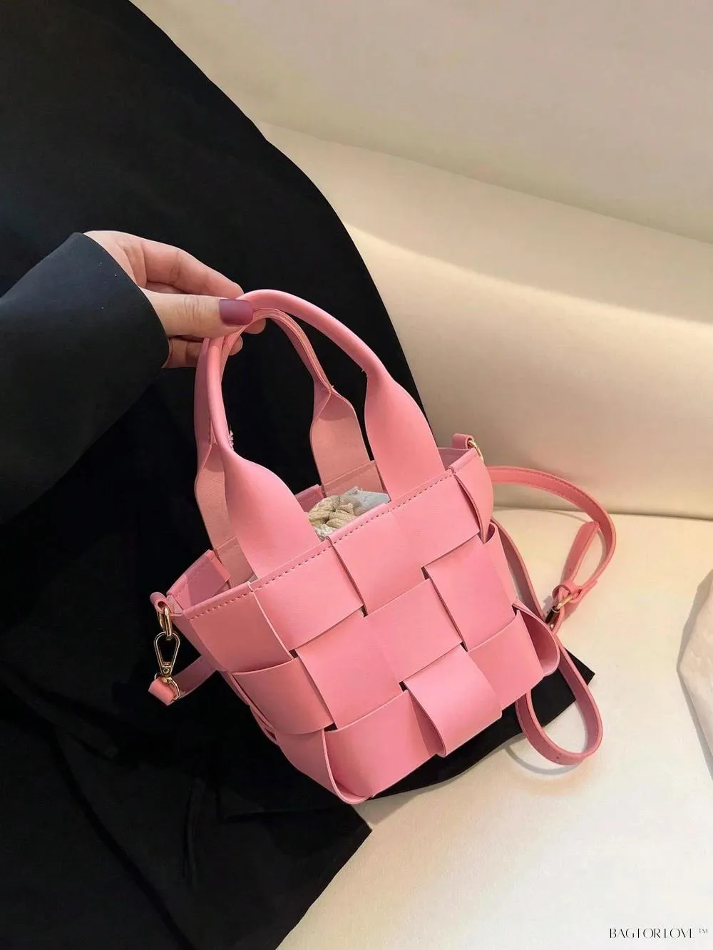 BagForLove - Portable PU Leather Tote with Adjustable Strap for Ladies