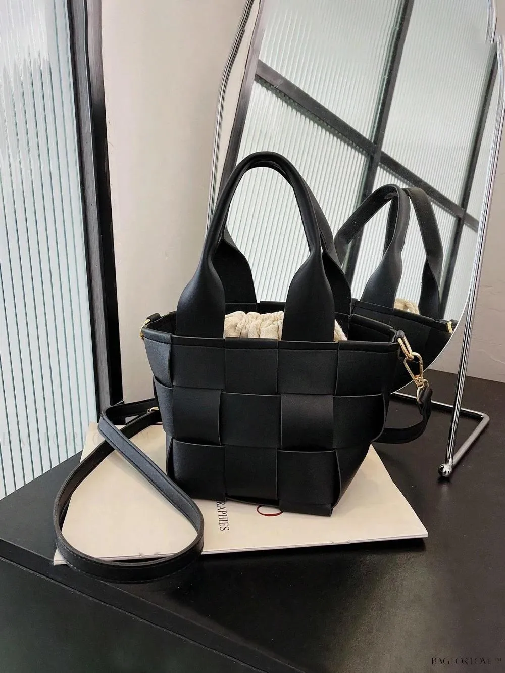 BagForLove - Portable PU Leather Tote with Adjustable Strap for Ladies