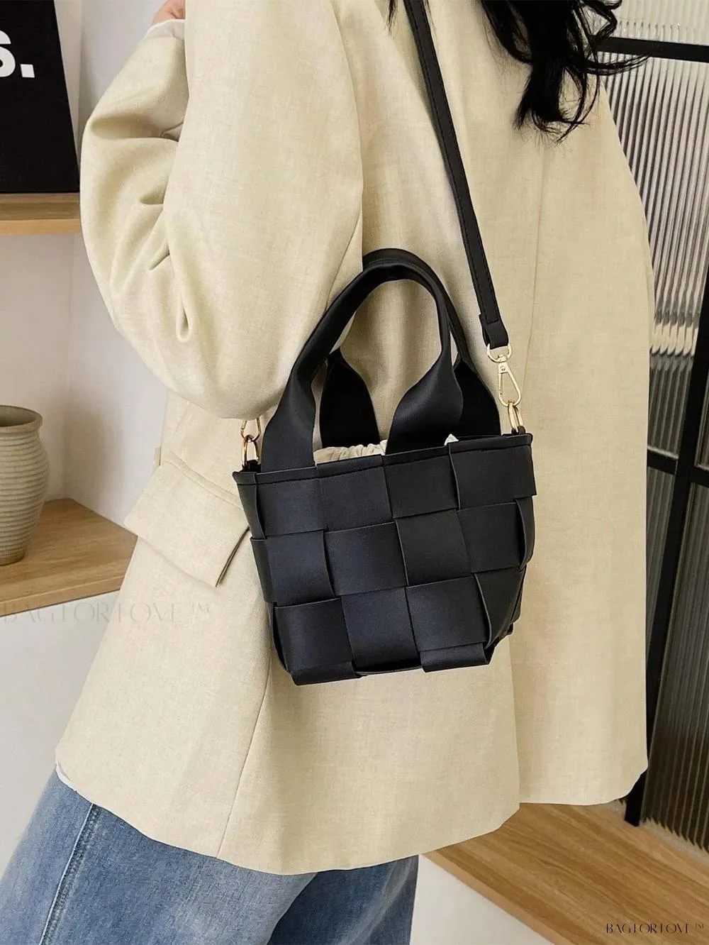 BagForLove - Portable PU Leather Tote with Adjustable Strap for Ladies