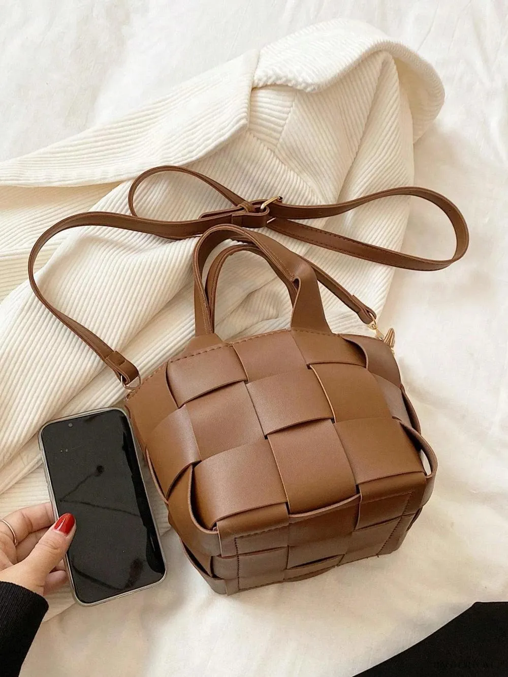 BagForLove - Portable PU Leather Tote with Adjustable Strap for Ladies