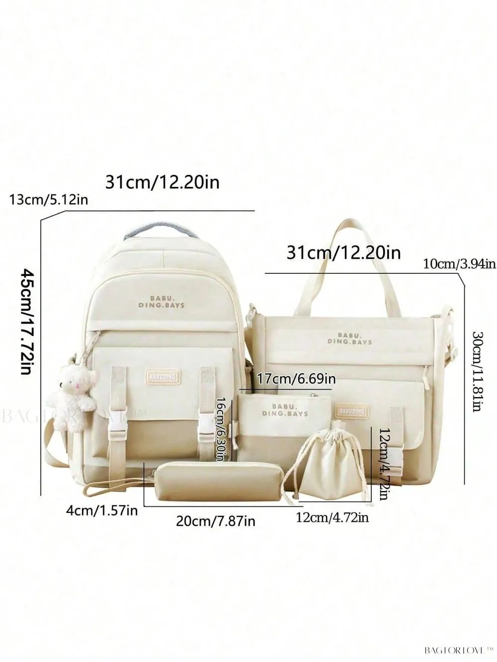 BagForLove - Premium Backpack Ensemble for Ladies Spacious and Lightweight Travel Bag