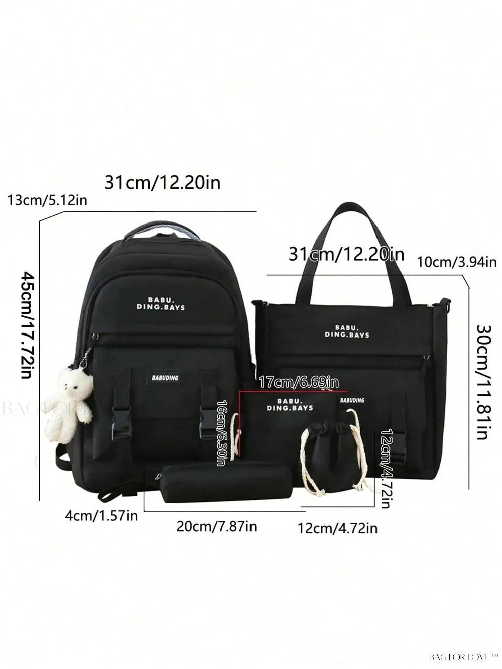 BagForLove - Premium Backpack Ensemble for Ladies Spacious and Lightweight Travel Bag
