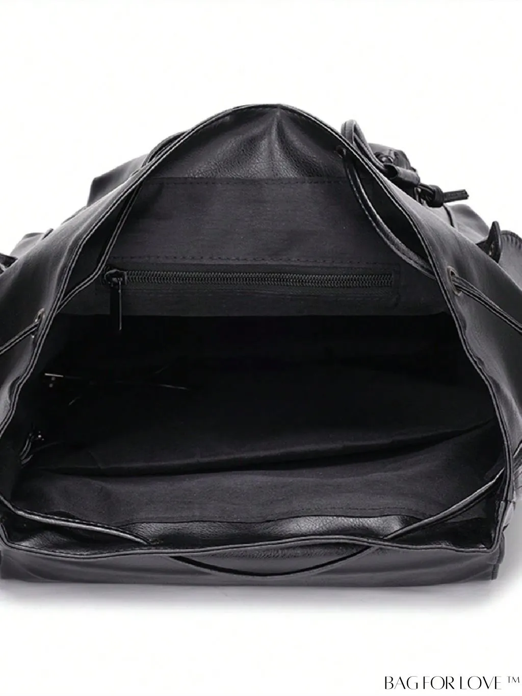 BagForLove - Professional Black Flap Backpack: Letter Patch Design for Women, Rookies & Professionals