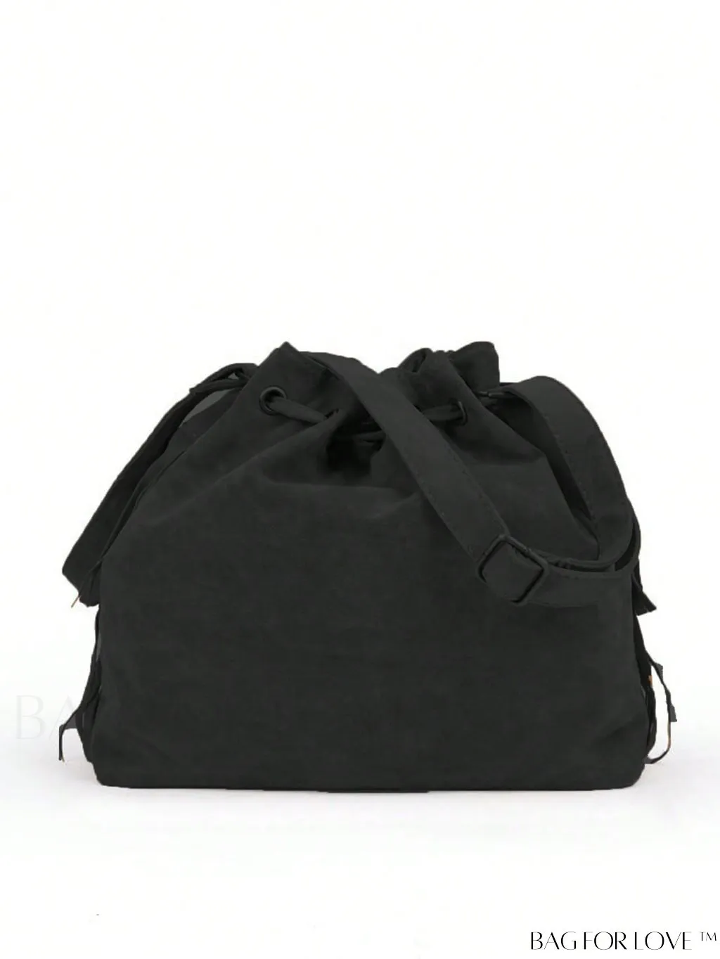 BagForLove - Stylish Drawstring Bucket Bag with Fringe for Everyday Use