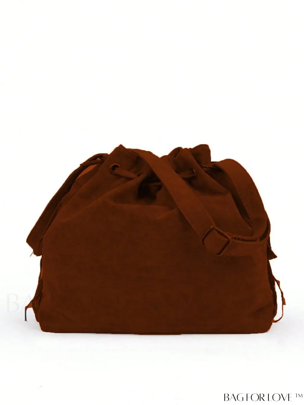 BagForLove - Stylish Drawstring Bucket Bag with Fringe for Everyday Use